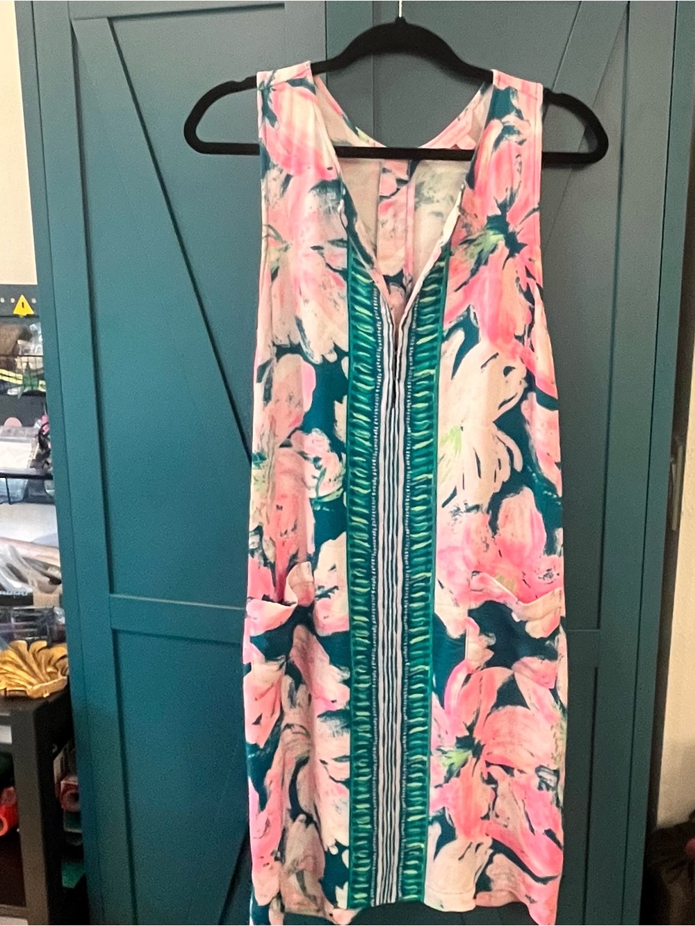 Lilly Pulitzer Carlotta Stretch Shift Dress Tidal Wave Pans Garden 12